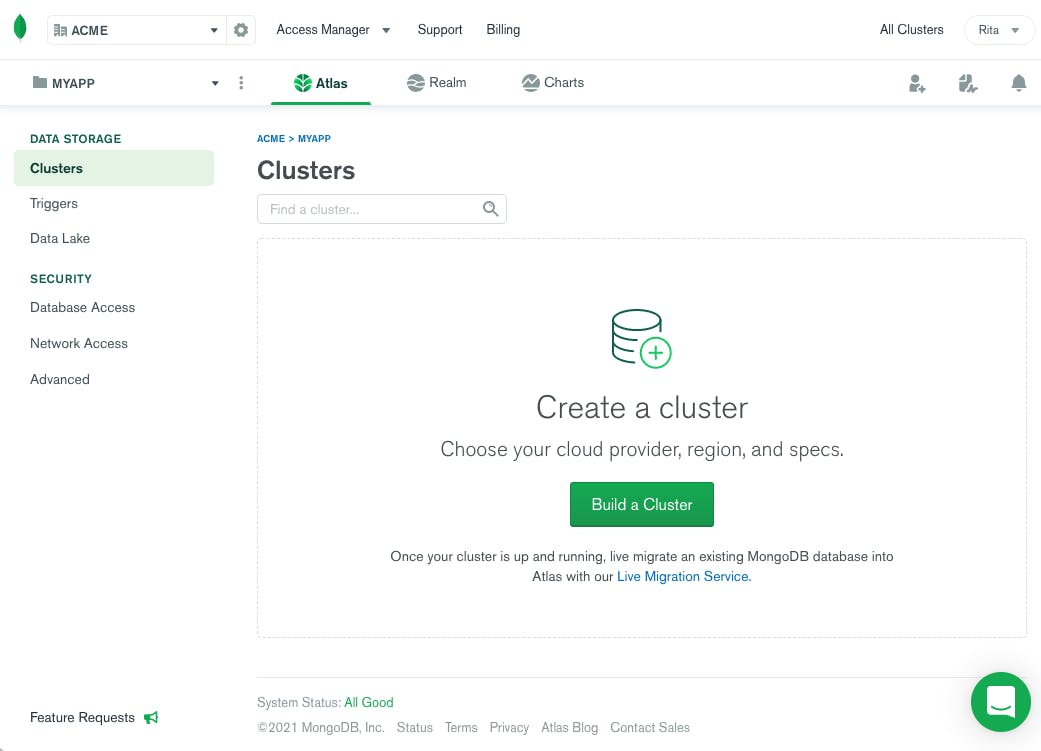 MongoDB Atlas Cluster Setup